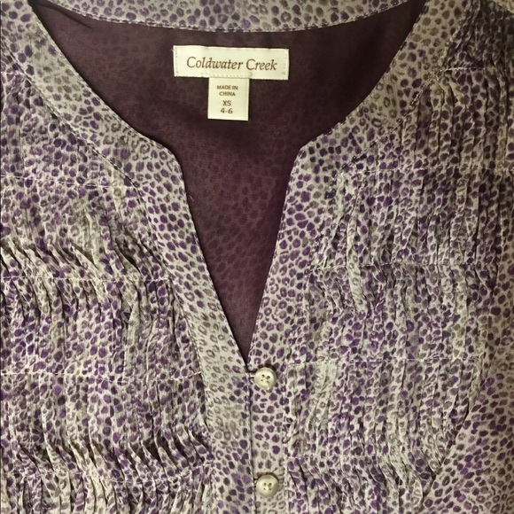 BEAUTIFUL LADIES COLDWATER CREEK CHIFFON BLOUSE - Picture 4 of 10